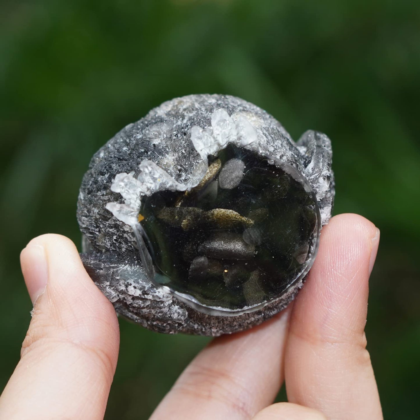 OwMell Owl Statue Tumbled Stone Gemstone Owl Figurine Home Decor Shelf Decor 2.5" - Black Obsidian