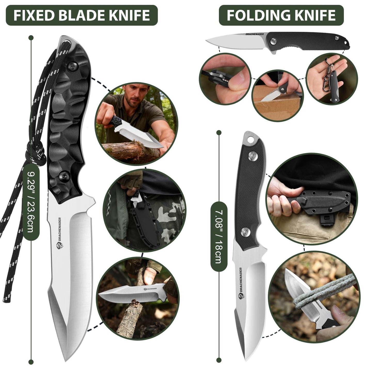 DRACHENADER Outdoor Gifts for Men – Survival Kit & Emergency Gear & Cool Gadgets for Hiking, Camping & Adventure for Husband, Dad, Son