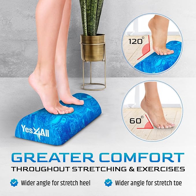 Yes4All Medium-Density EVA Foam Roller for Back - Half Back Roller for Exercise, Yoga & Pilates 12/36 inch