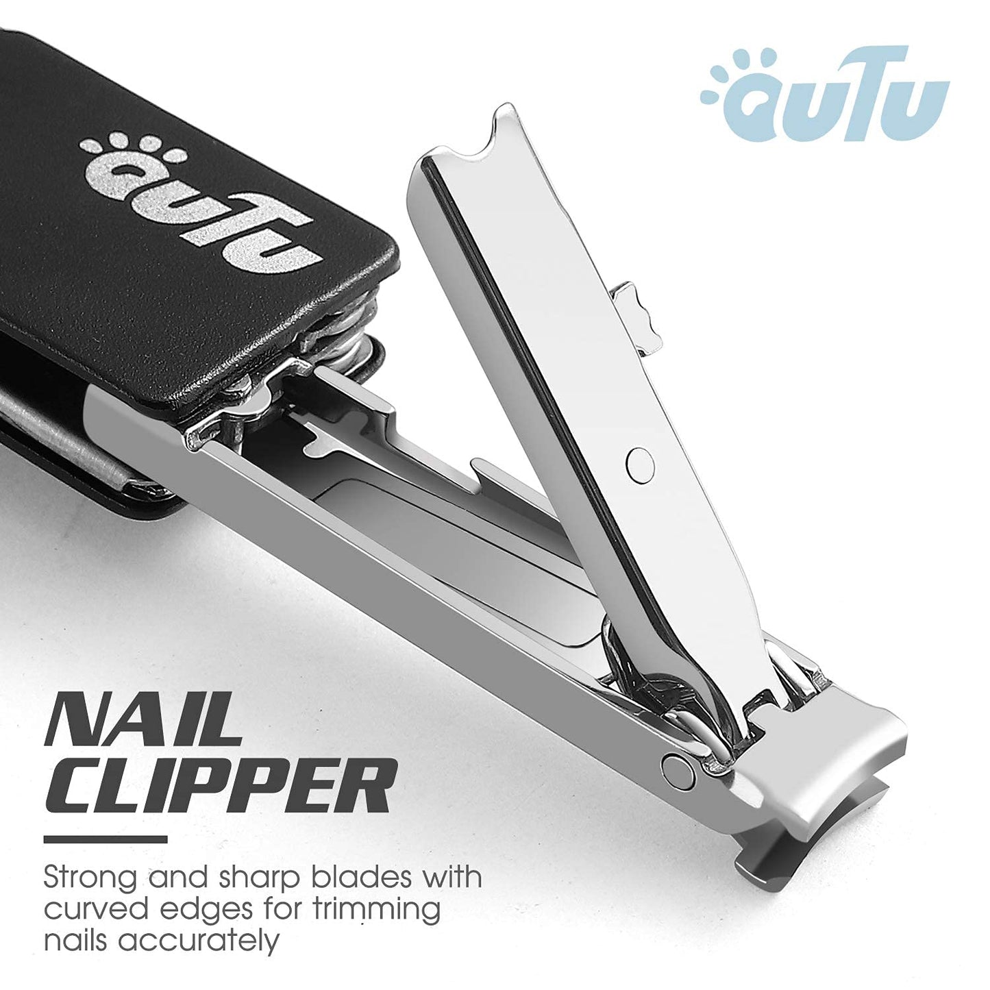 OUTU Keychain Nail Clippers Multitool, 8 in 1 EDC Utility Tool with Nail Clipper, Scissors, Tweezers, Gifts for Him Men Husband Dad Boyfriend (Black)