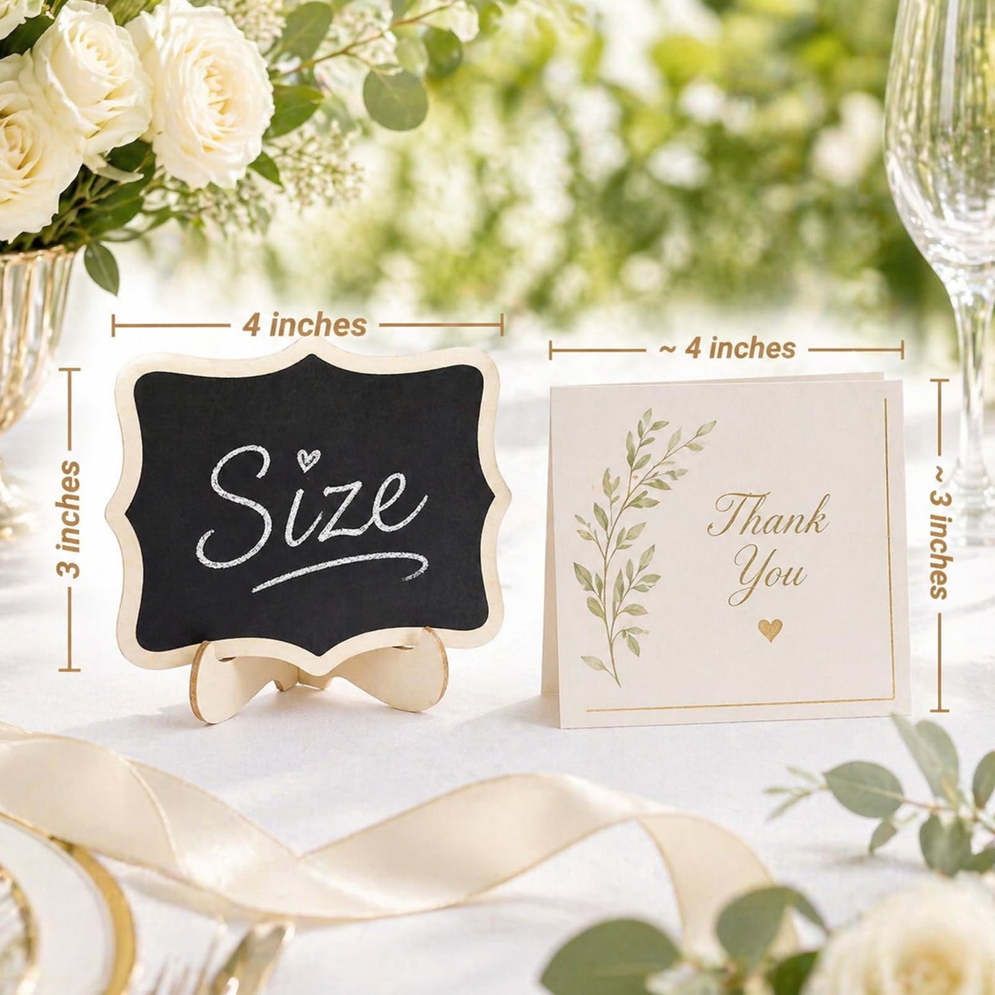Mini Chalkboard Signs, 20 Pack Framed Small Chalk Board Food Labels with Easel Stand for Party Buffet or Wedding Celebration, Wooden Blackboard as Place Cards for Table Setting or Numbers