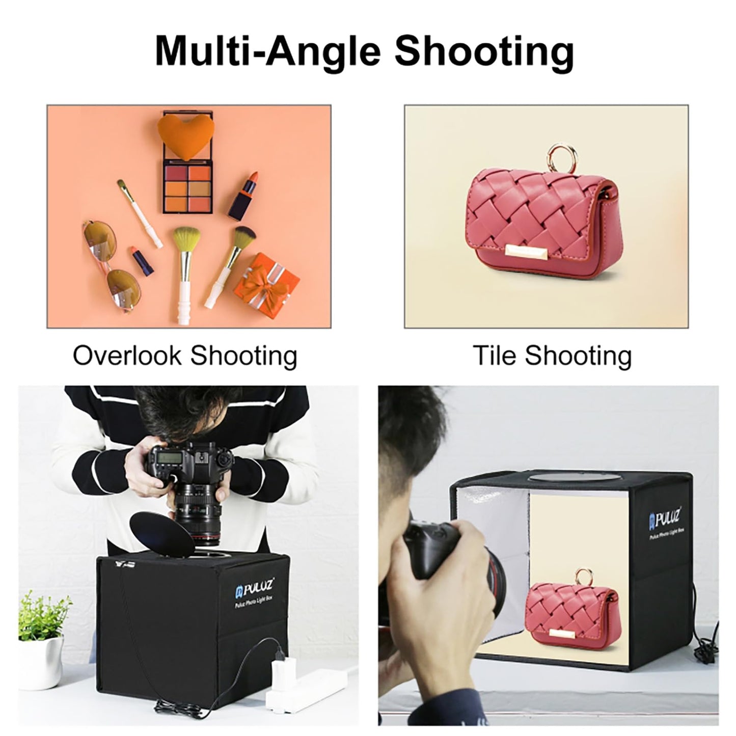 2026 Upgraded Photo Studio Light Box Photography, 10"x10" Professional Foldable Dimmable Shooting Tent Kit with CRI >95 102pcs LED Lights & 6 Kinds of Double-Sided Color Backdrops for Mini Products