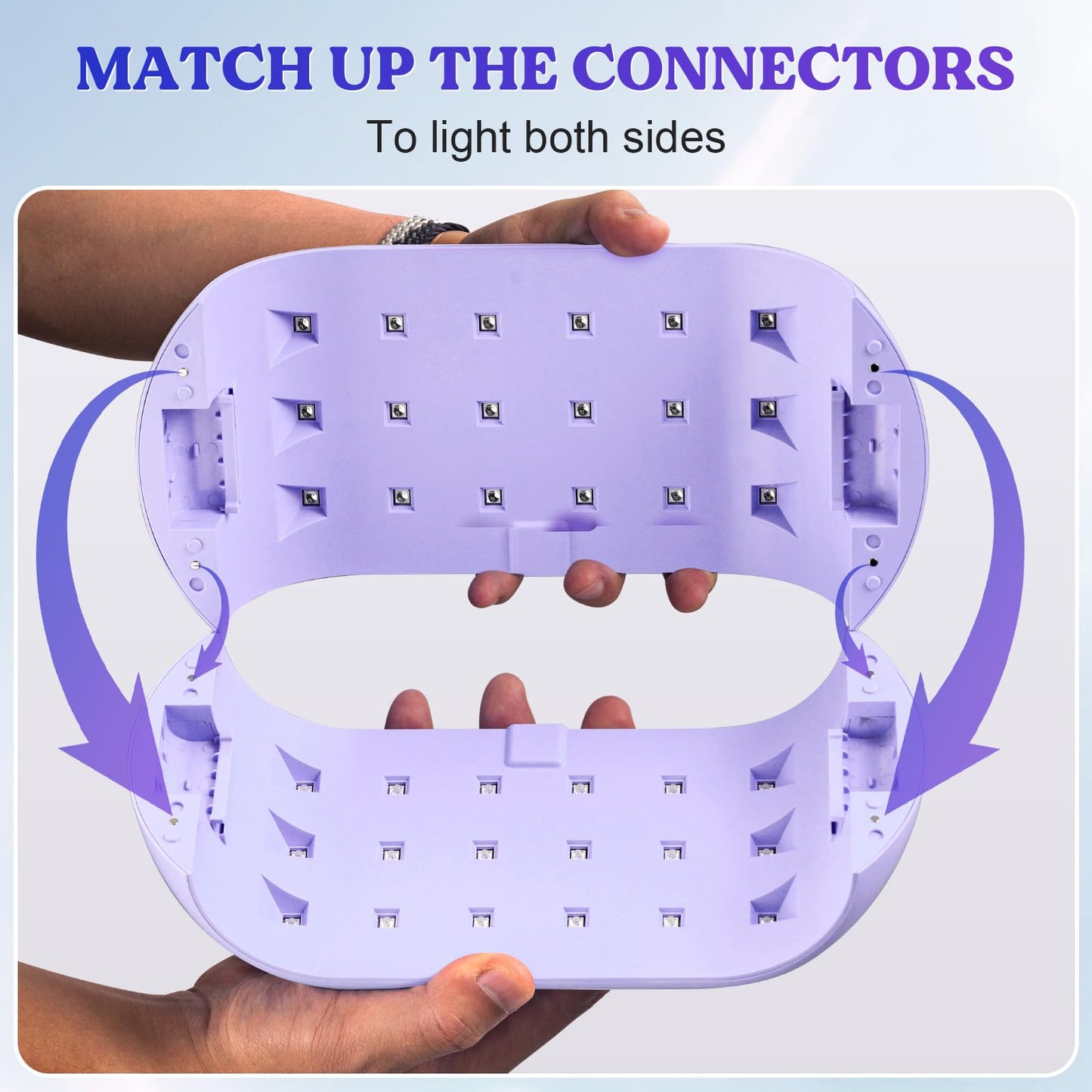 LET'S RESIN UV Light,Two-Sided Longer time Setting(2m,3m,5m) UV Lamp with Single Head Adapter, Large Size 36 Beads LED Light for Resin Curing, Resin Molds,DIY Craft Decor(Purple)