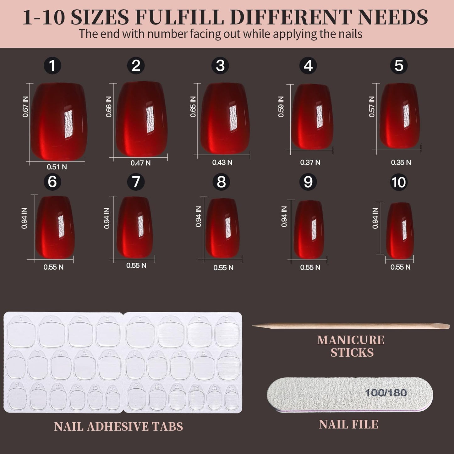 FANDAMEI Cat Eye Press On Nails, 6 Colors Press On Nails Short Square, Natural Fake Nails Fine Diamond Shine, Glossy Ombre, Cat Eye Nails for Women with Salon Quality, Press on Nails Kit