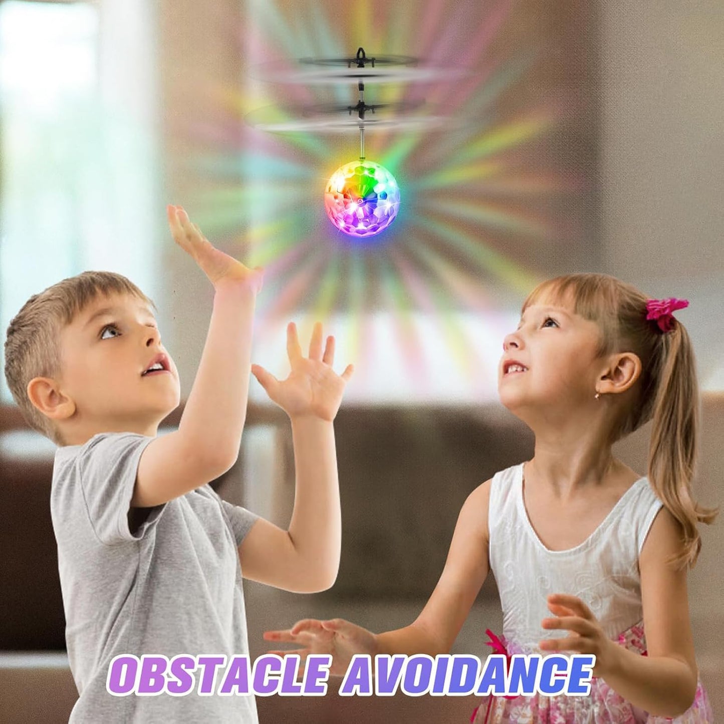 Inductive Flying Crystal Ball, Suspended Flying Ball with Lights, Infrared Sensor Aircraft Toy