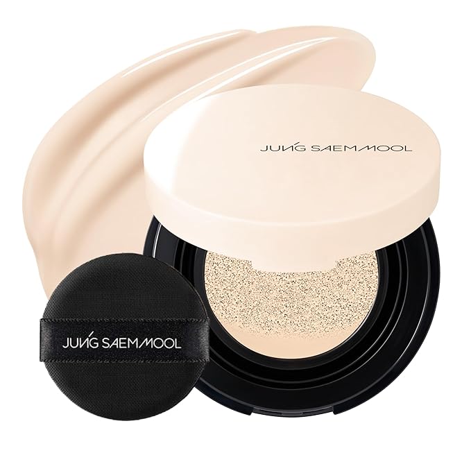 JUNG SAEM MOOL [ Mini ] Essential Skin Nuder Cushion Mini 13N Fair 0.17 Fl Oz, Natural Radiant Finish Cushion Foundation with Buildable Coverage, Lightweight Texture, Korean Foundation Makeup