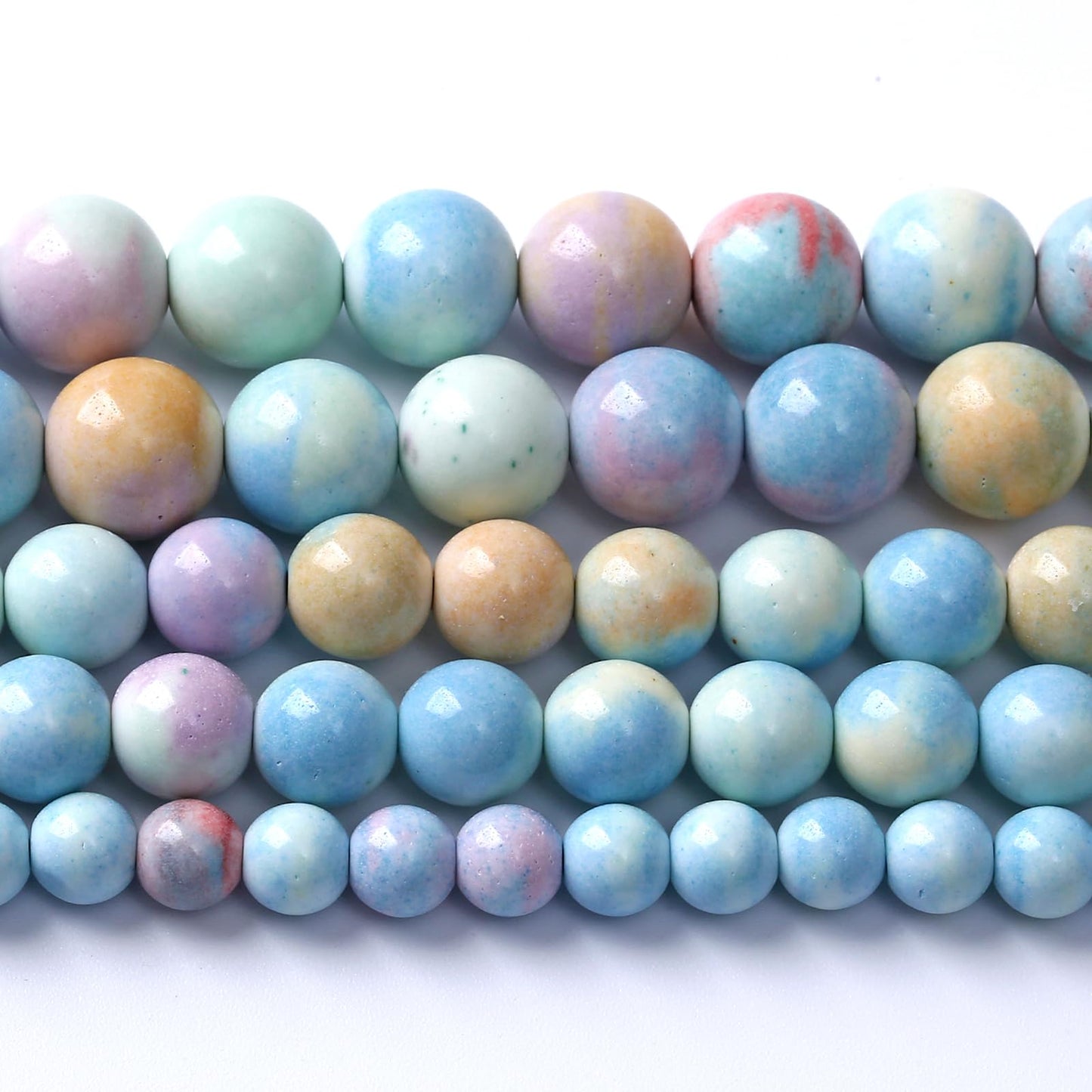 8mm 45pcs Natural Alxa Rainbow Stone Beads for Jewelry Making Energy Healing Power Stone Beads DIY Bracelet Necklace Accessories 15"