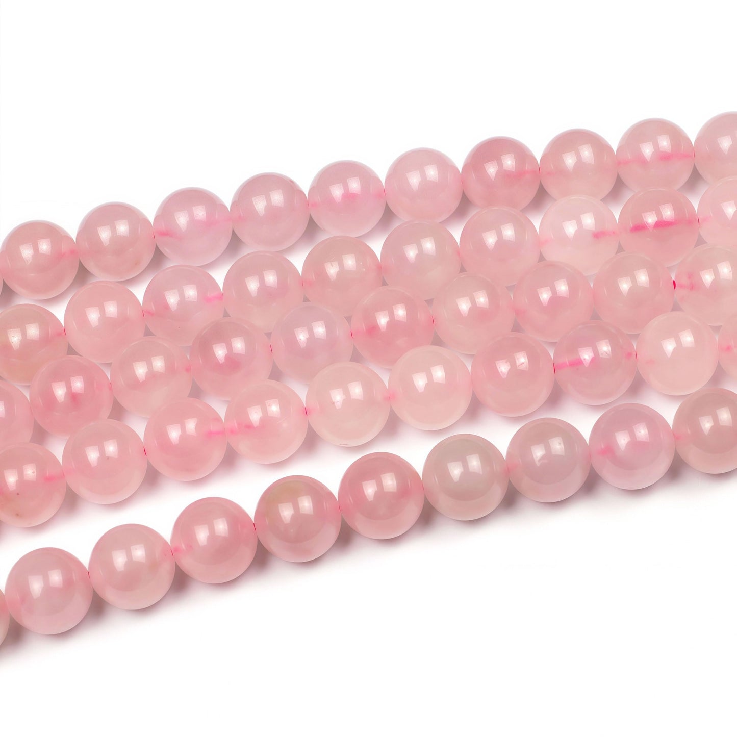 MJDCB 7A Pure Natural Rose Quartz Beads Round Loose Beads for Jewelry Making DIY Bracelet 15" (10mm)