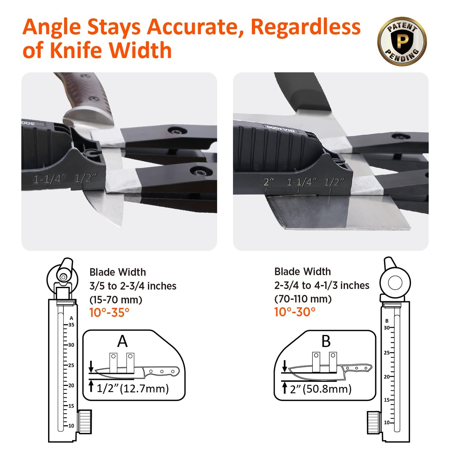 SHARPAL 202H Precision Knife Sharpening System–Adjustable Angle 10–35° Knife Sharpener Kit with 7 Abrasives (Diamond 220/325/600/1000, Whetstone 3000/6000, Leather Strop), Premium Fathers Day Gift