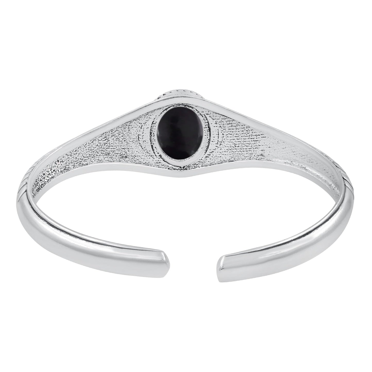 Moonstone Cuff Bangle Bracelet for Men Women – Handmade 925 Silver Plated Boho Jewelry – Natural Gemstone Statement Bangle – Adjustable Size for Perfect Fit – Ideal for Birthdays, Anniversaries