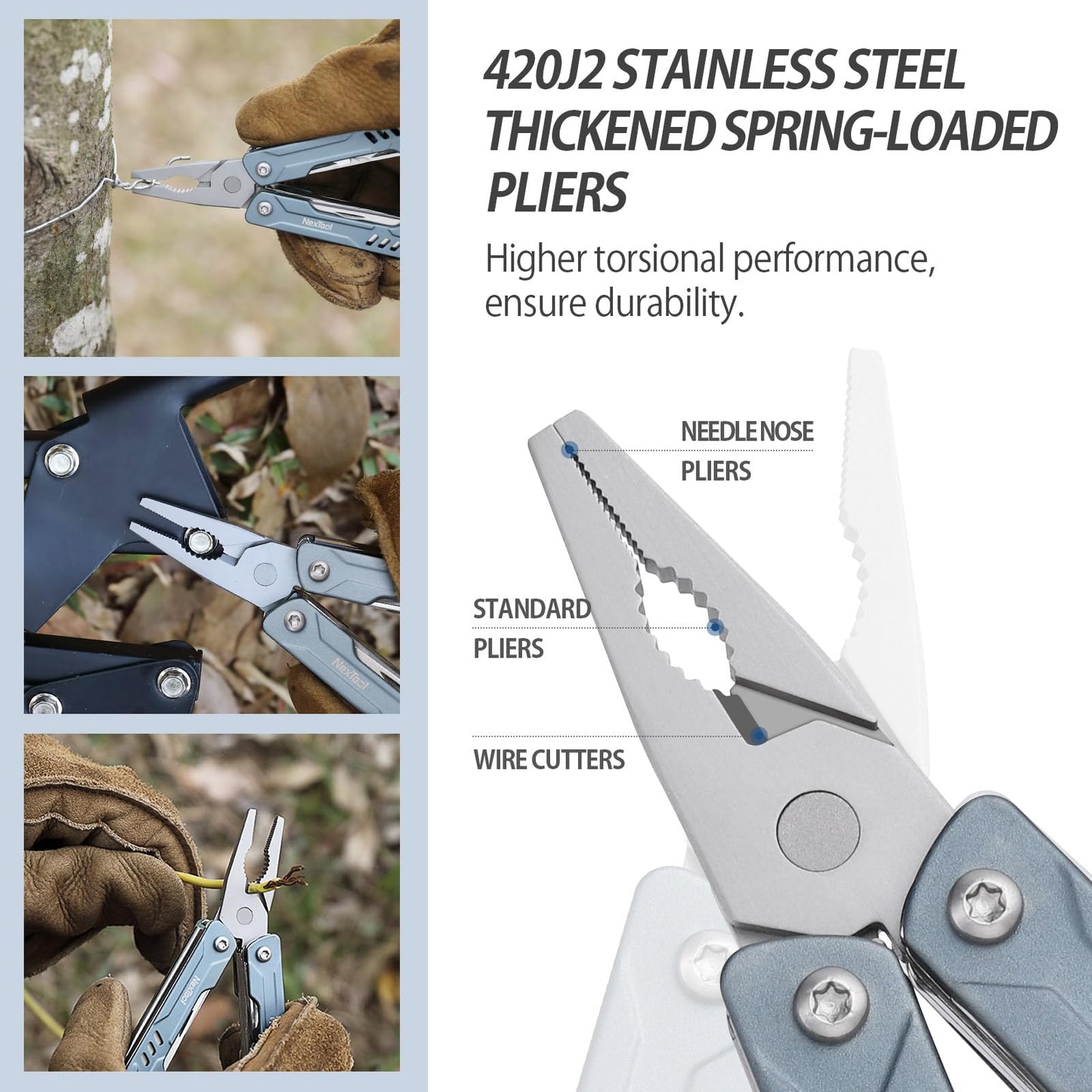 NexTool Mini Sailor S11 Keychain Multitool, 11-in-1 Compact EDC Pliers with Pocket Knife, Scissors & Screwdrivers, Lightweight Small Multitool for DIY, Travel, Camping, and Gift, Cool Gadget for Men
