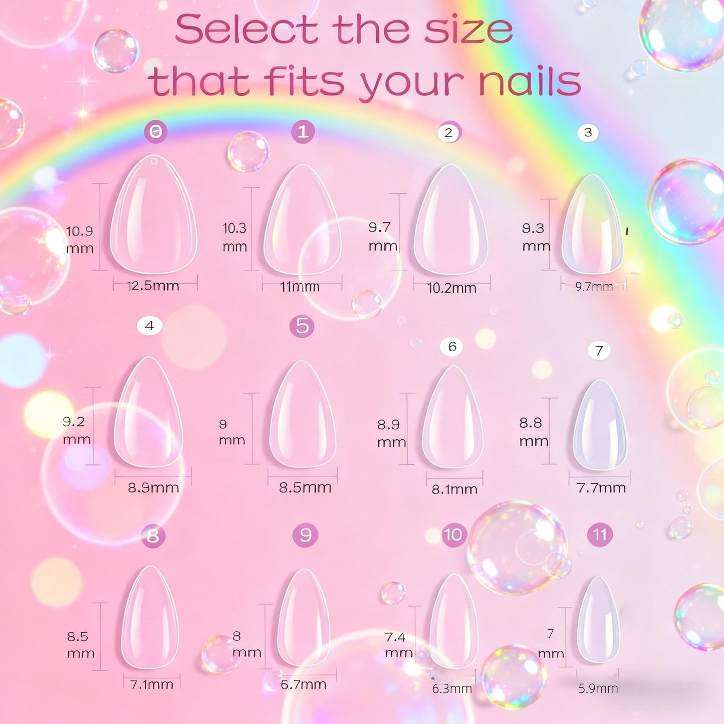 OPkssnails Extra Short Almond Kid Nail Tips,360Pcs Soft Gel Nail Tips Pre-Shaped Press On Nails For Kids,Clear Acrylic Half Matte Full Cover Fake Nail For Kids DIY Extension & Salon Use12 Sizes