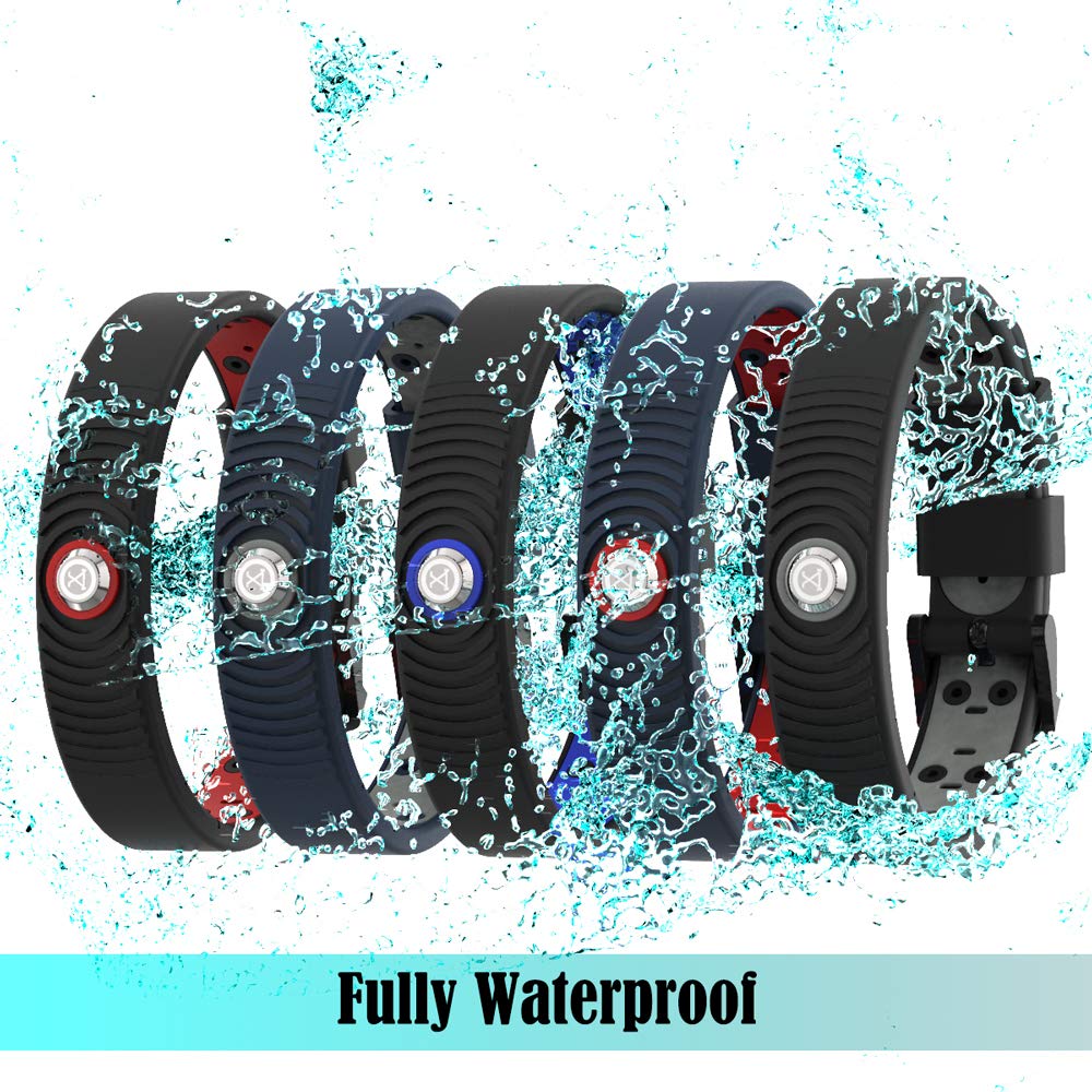 ProExl 18K Sports Magnetic Bracelet - Waterproof - Breathable Strap - Power & Energy - Blue Red