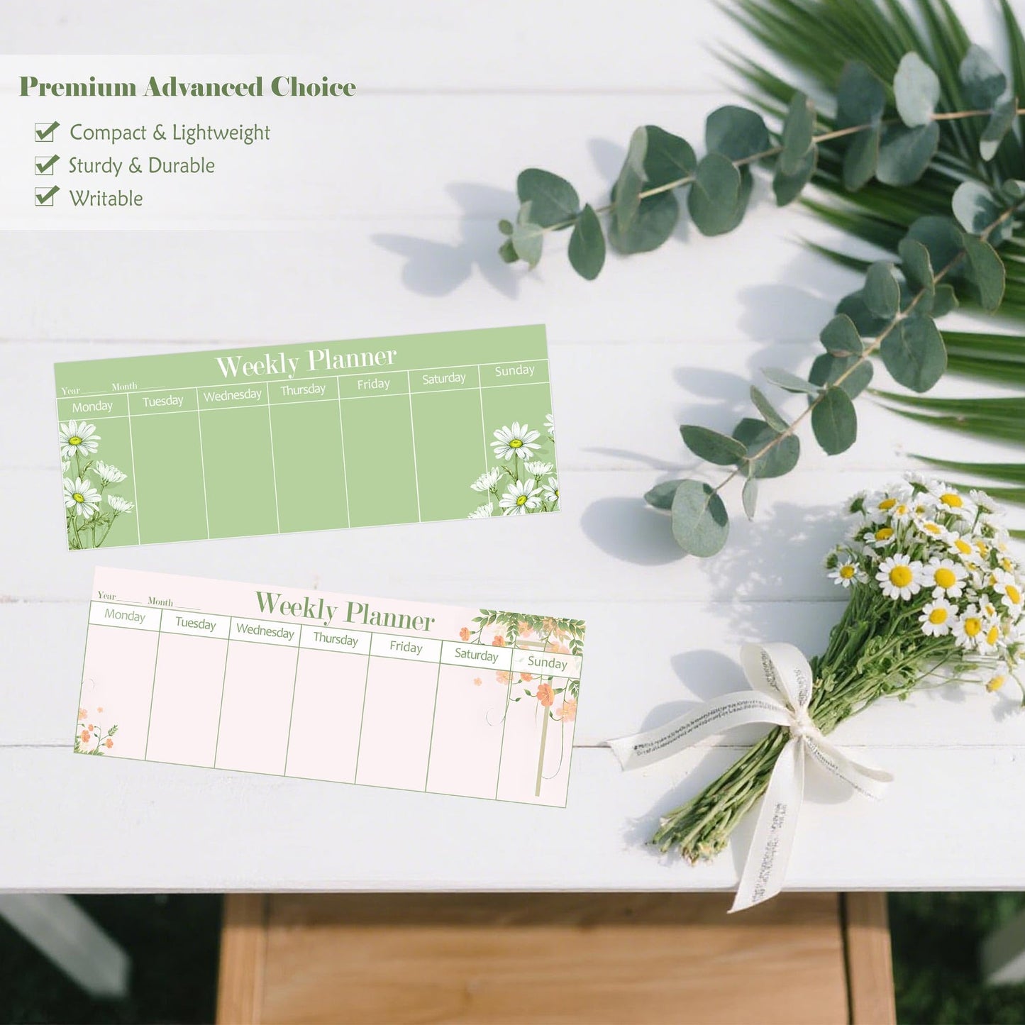120 Sheets Weekly Planner Notepad Weekly Calendar Pad 3.8x10 Inch-To Do List Notepad Desk Schedule Planner for Student Habit Tracker Reminder Office School