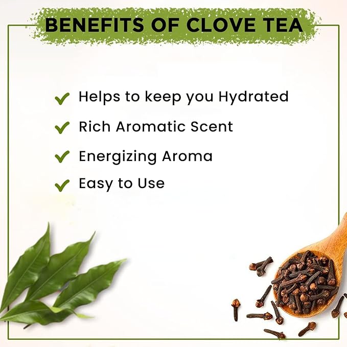 Tea4U Flavored Black Ceylon TeaBags (Clove) - Ideal Quality from Sri Lanka's Finest Leaves and Expertly Blended - 25 Count
