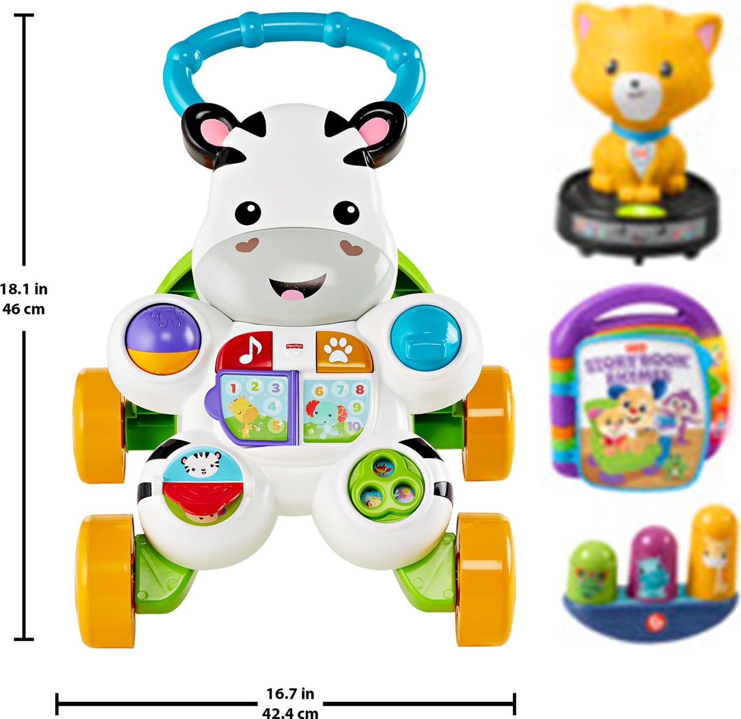 Fisher-Price Baby & Toddler Play Kit Let’s Walk & Talk Gift Set, Developmental Toys & Activity Guide for Infants Ages 9+ Months