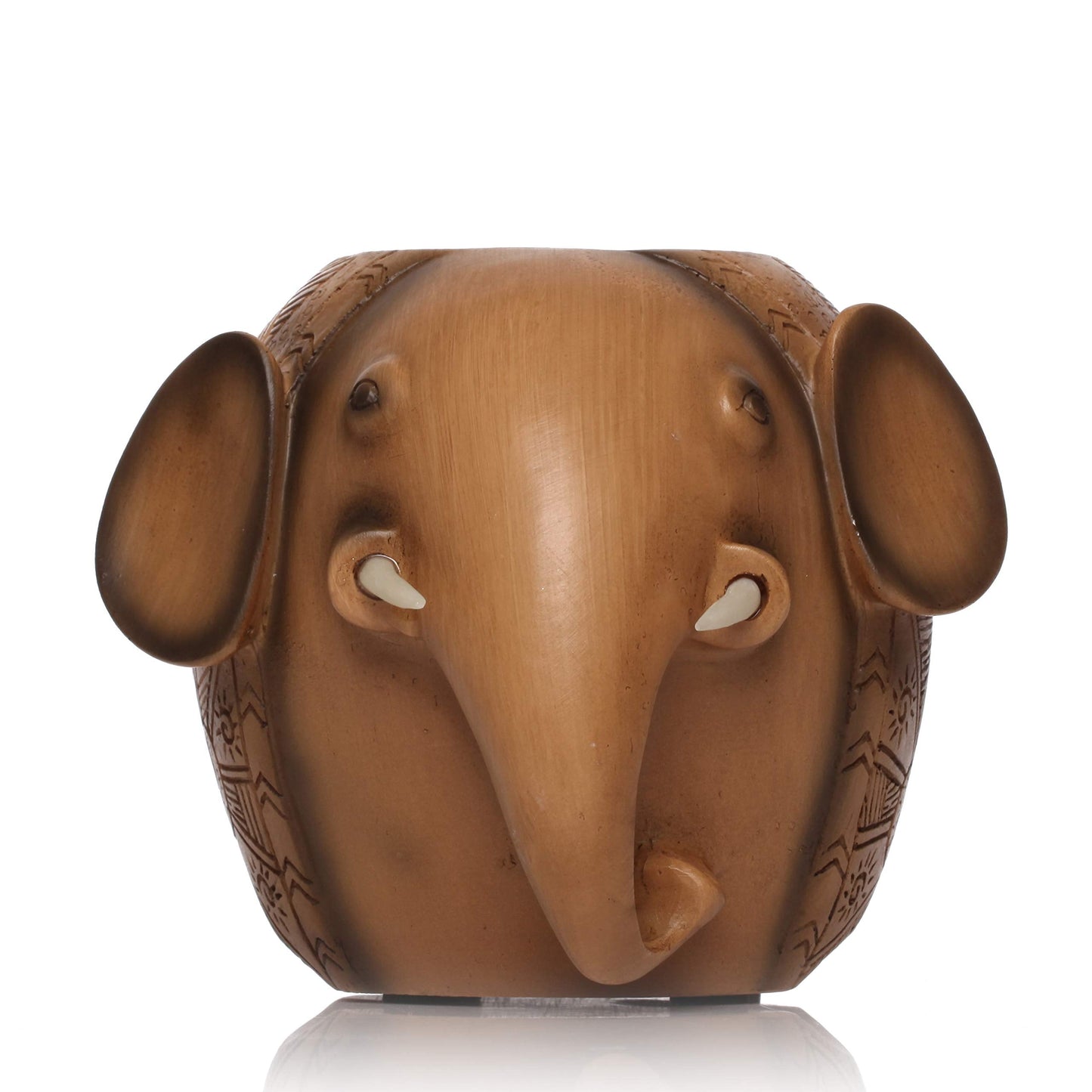 Fubeasi Z-Color Resin Carving Elephant Pencil Holder Fashion Creative Pen Holder For Office School