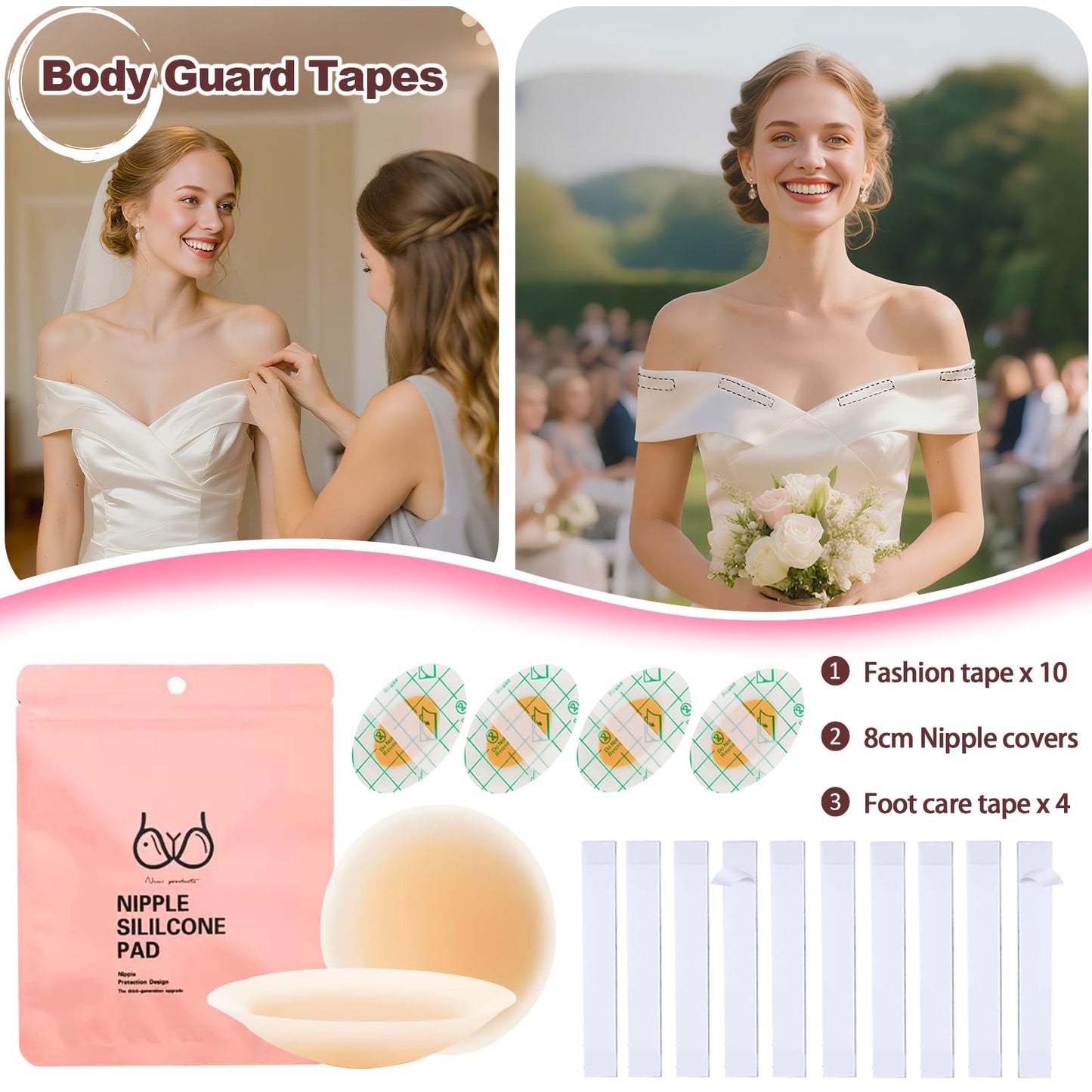 Bridal Emergency Kit for Wedding Day, Women's 40+ Essentials Items for Bride with Cosmetic Bag, Must-Haves for Wedding & Daily Travel, All-in-One Survival Set, Perfect Bride Wedding Gift