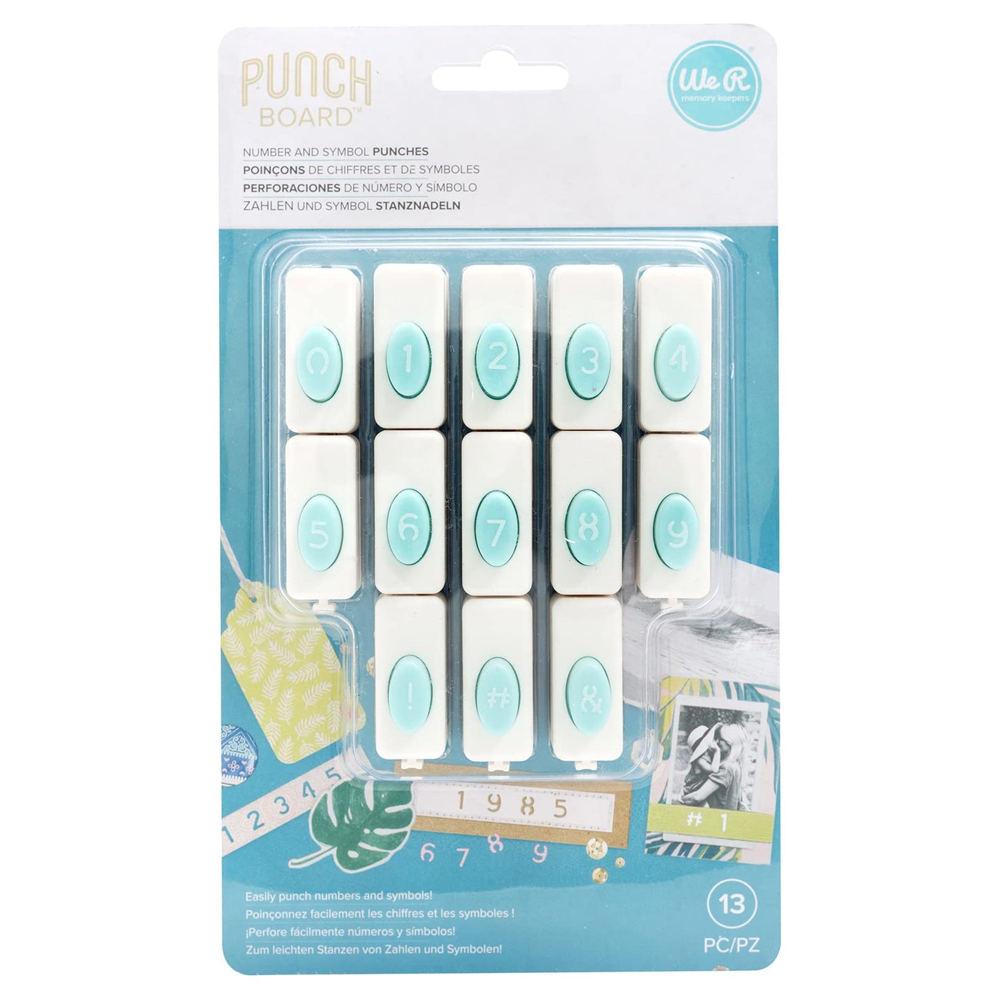 We R Memory Keepers Number Punches Set, Pair with Punch Board, Mix and Match Numbers, for Crafting, Scrapbooking, DIY Projects, Journaling, Cardmaking, and More