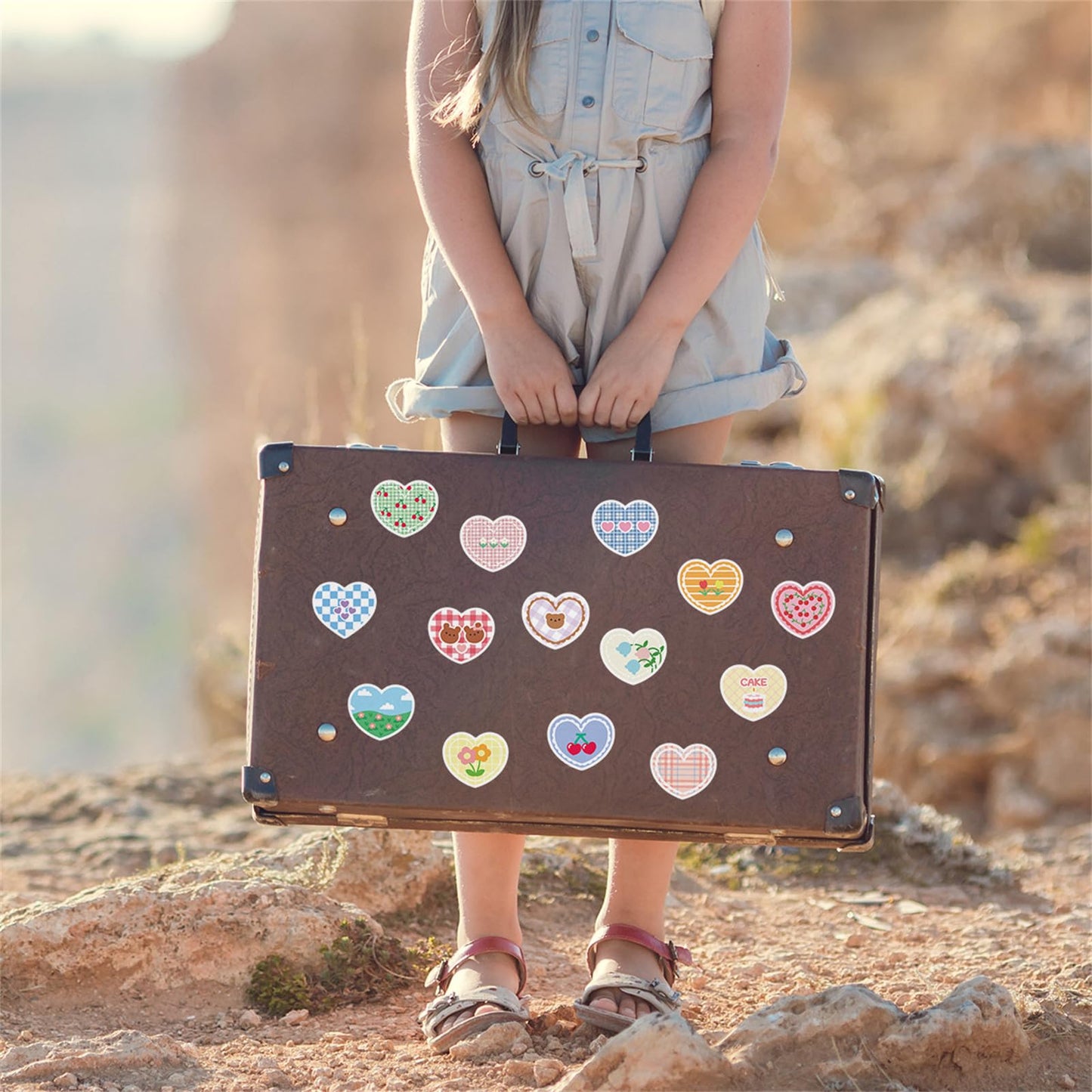 50PCS Valentines Stickers, Heart Stickers for Water Bottle, Scrapbook, Laptop, Valentine's Day Gift, Cute Love Decorative Sticker for Teens Adults