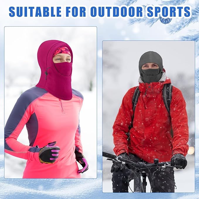 Frienda 8 Pcs Balaclava Ski Mask Men Windproof Warmer Face Covers Adjustable Winter Mask for Men Women