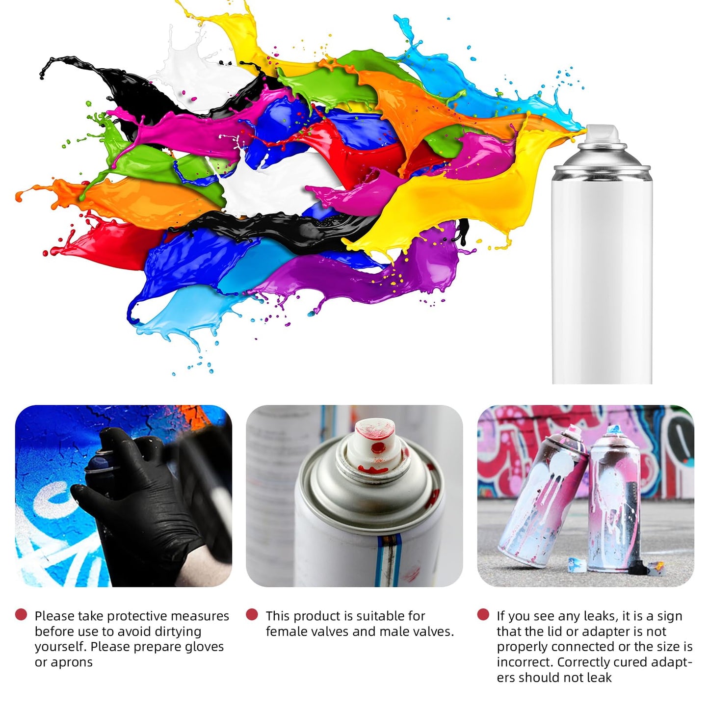 20PCS Spray Paint Caps & Nozzles Kit – Adapter Set for Male & Female Cans, Spray Can Nozzle, Spray Control Kit,Graffiti Spray Paint Caps,Bottle Nozzle Replacement