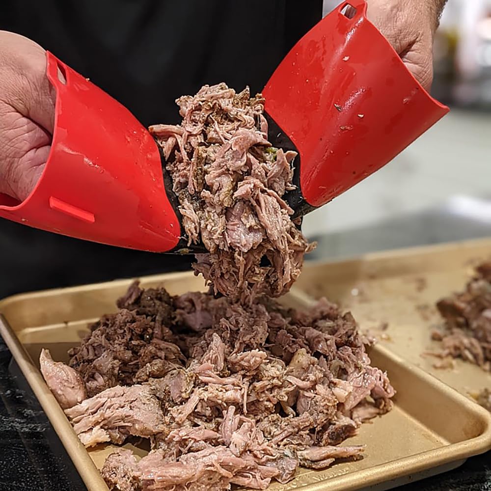 GRIPmitt Claw - Pulled Pork, Meat and Vegetable Shredding Claw 2 Pack Set (Black)