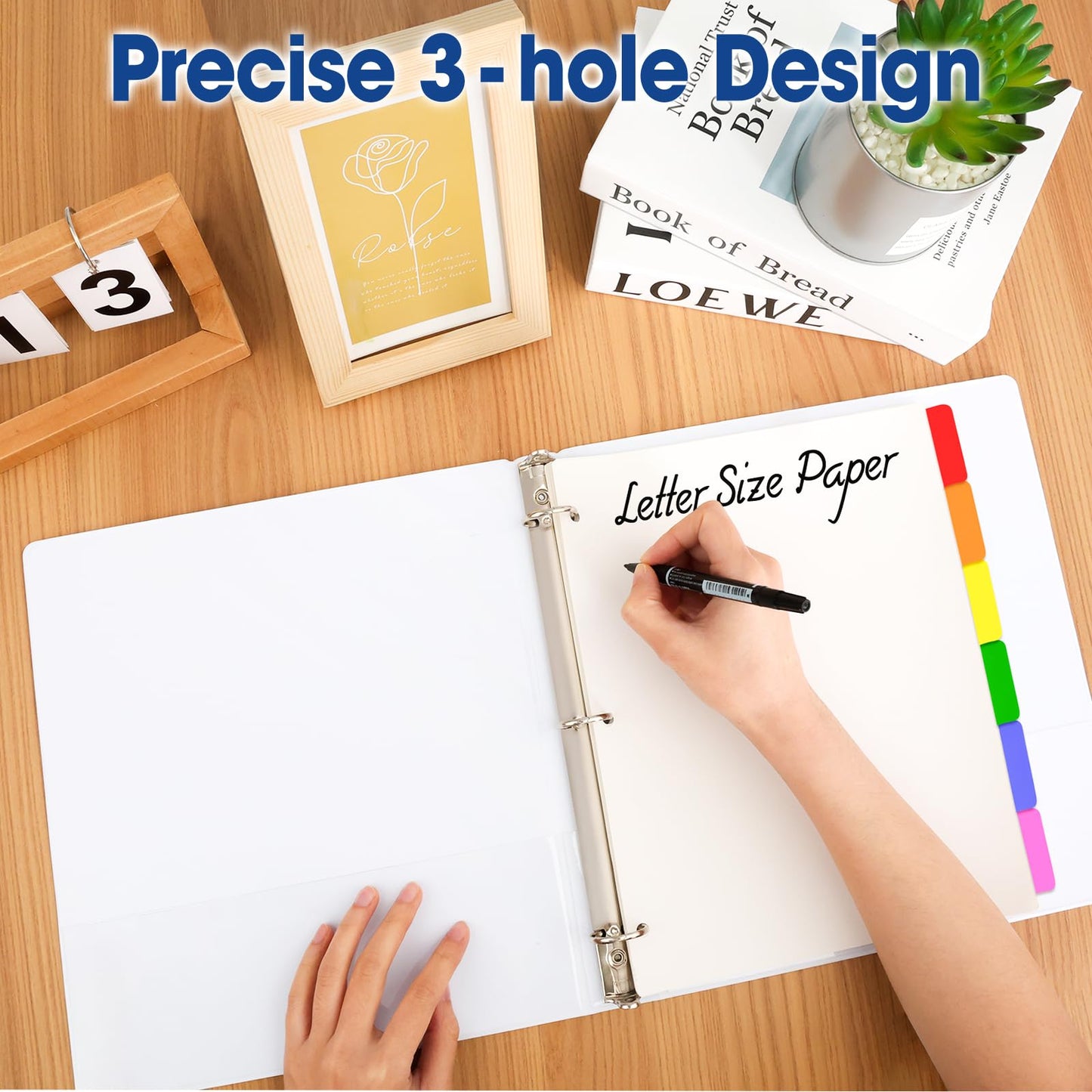 120 Pcs Binder Dividers with Multicolor Tabs, 1/6 Cut Tabs, Dividers for 3 Ring Binder, Blank Write On Binder Dividers in 6 Tab Sets, Letter Size, 120 Dividers, 20 Sets