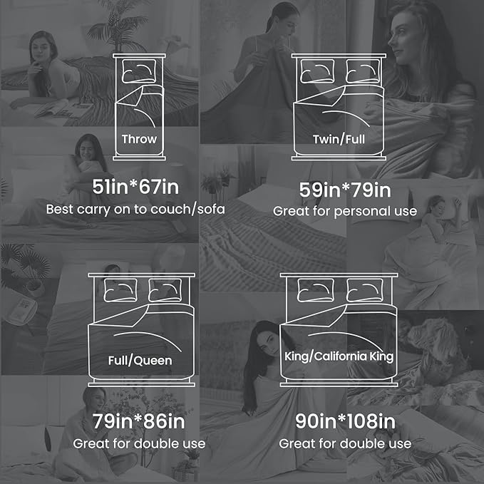 Elegear Revolutionary Cooling Blanket Queen Absorbs Heat to Keep Body Cool for Night Sweats, Arc-Chill3.0 Cool Fiber Q-Max>0.5 for Hot Sleepers, Lightweight Summer Cold Blankets for Sleeping 79" x 86"