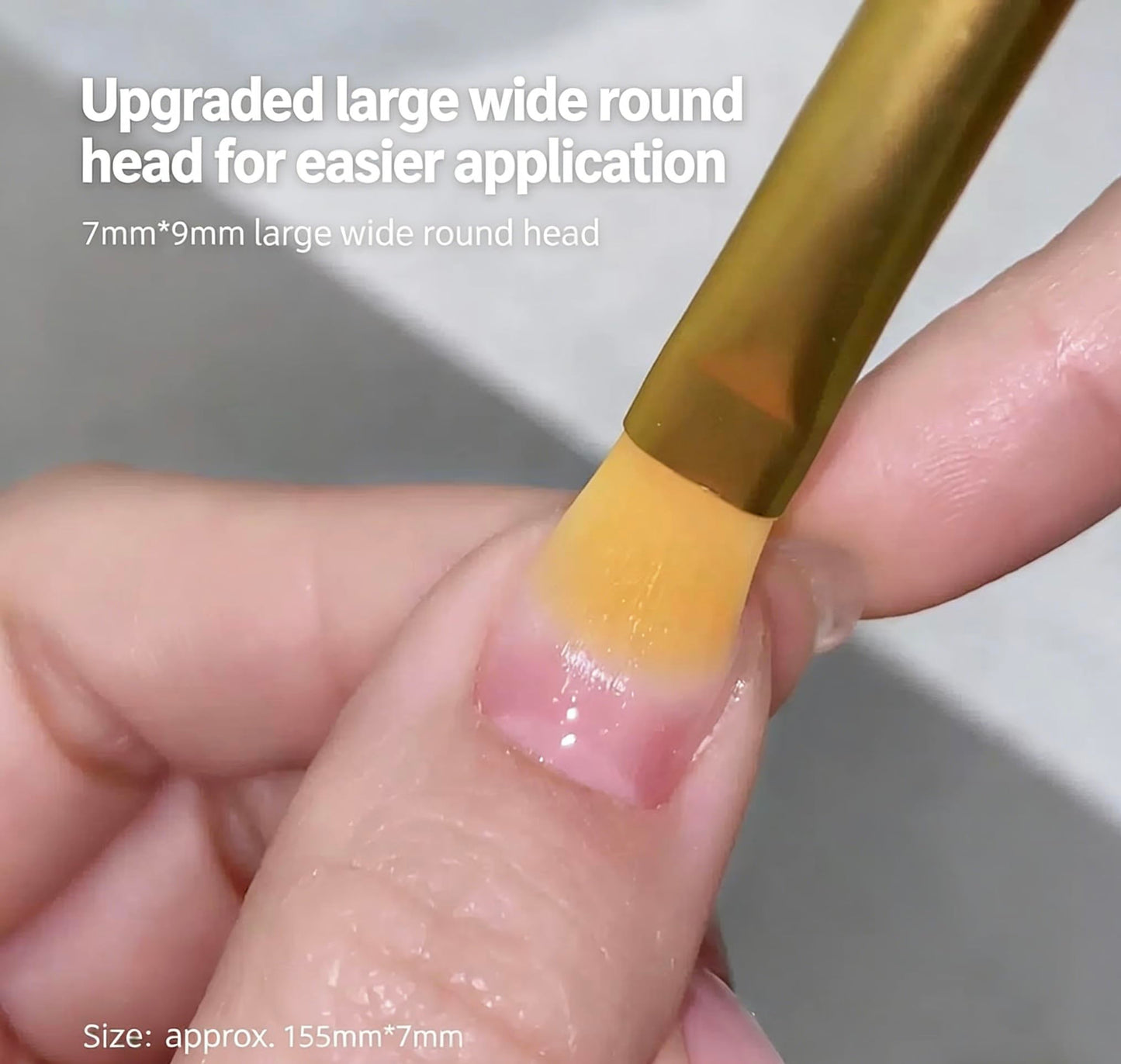 2Pcs Dual-Ended Gel Builder Brushes Set - 0.9mm Precision Liner + Small/Wide Round Tips for French Manicure, Nail Art & Time-Saving Gel Application