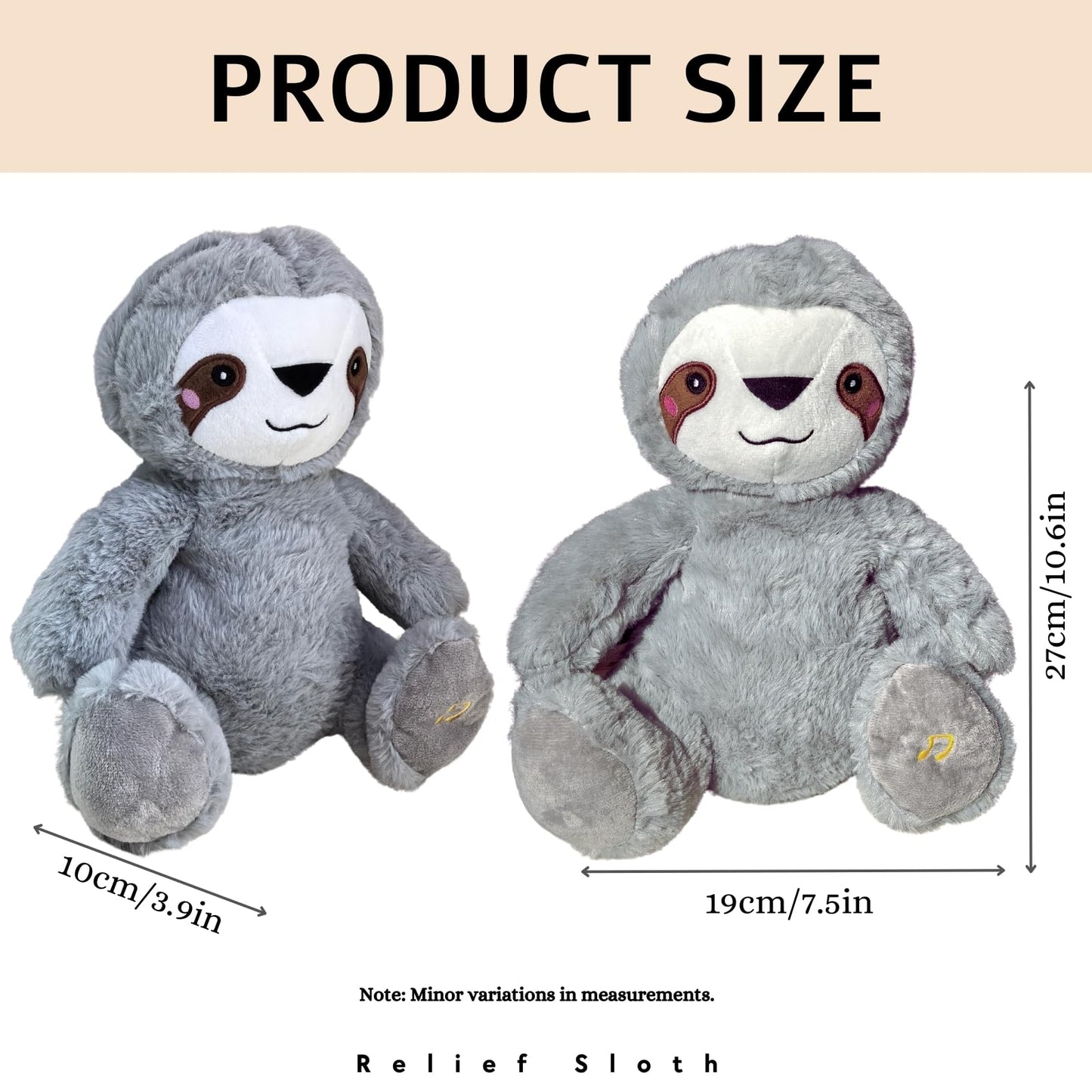 Anxiety Relief Koala, Breathing Teddy Anxiety Bear with Calming Music, Lights, Sleeping Otter Plush, Soothing Sloth for Adults & Kids, Stress Relief Stuffed Animal (3-Level Adjustable Volume)