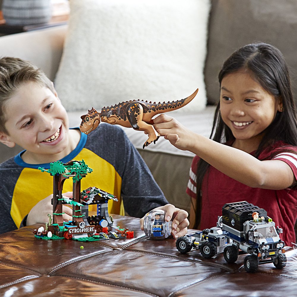 LEGO Jurassic World Carnotaurus Gyrosphere Escape 75929 Building Kit (577 Pieces)