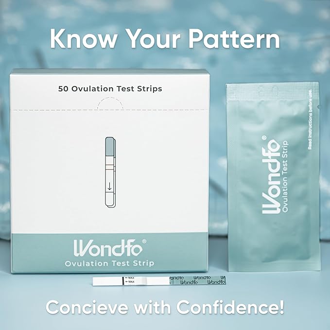 Wondfo Ovulation Test Strips - Women Fertility Tracking and Pregnancy Planning with Cycle-Detecting LH Surge - Highly Sensitive and Fast Result at Home Kit (50 Count)