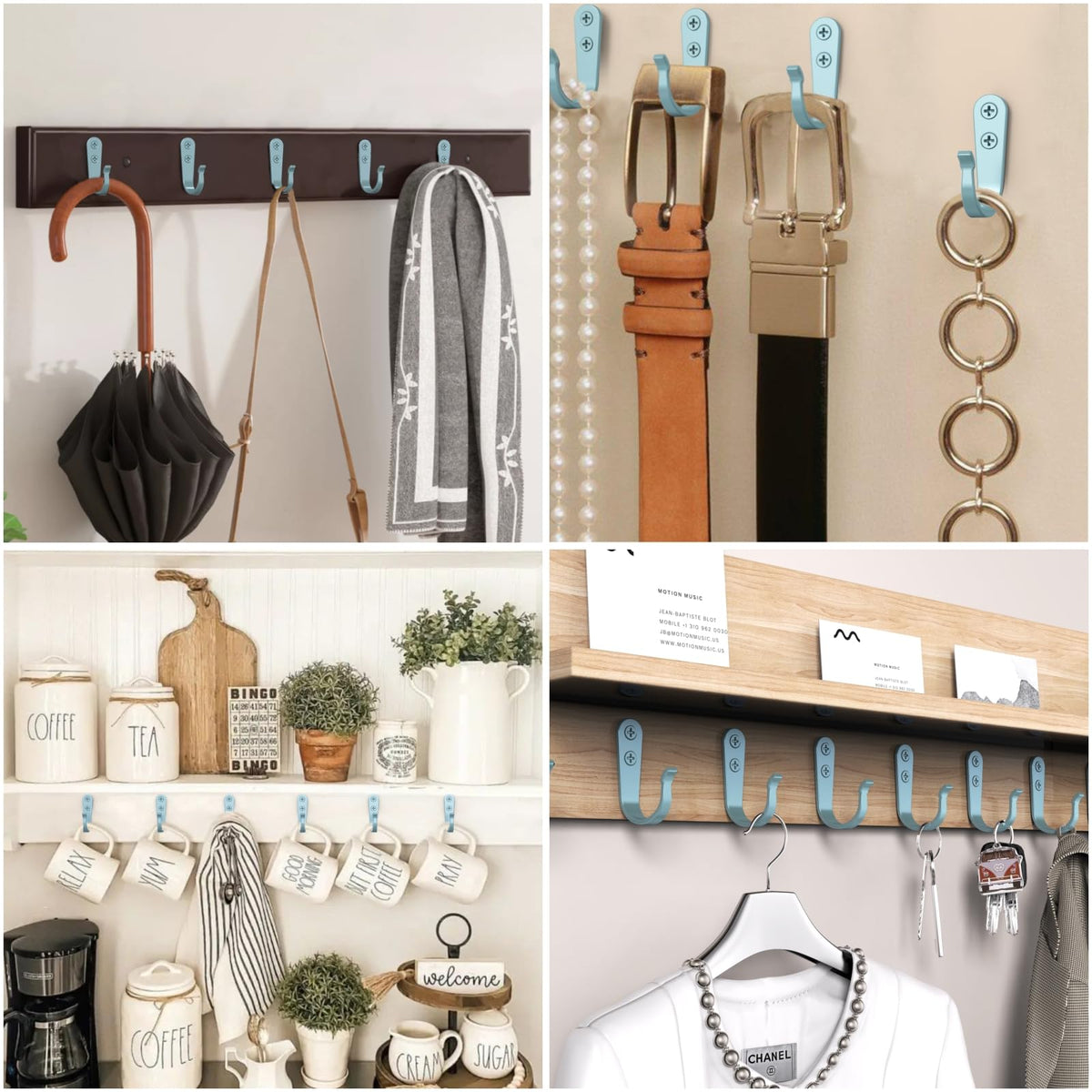 20 Pack Coat Hooks for Hanging (20 Count)