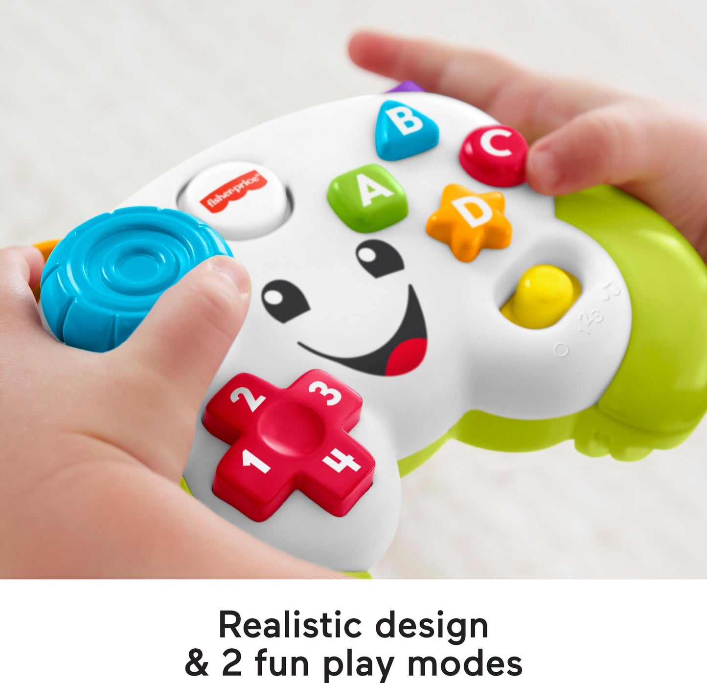 Fisher-Price Baby & Toddler Toy Laugh & Learn Game Controller, Green, Musical Learning Activity for Pretend Play Infants Ages 6+ Months