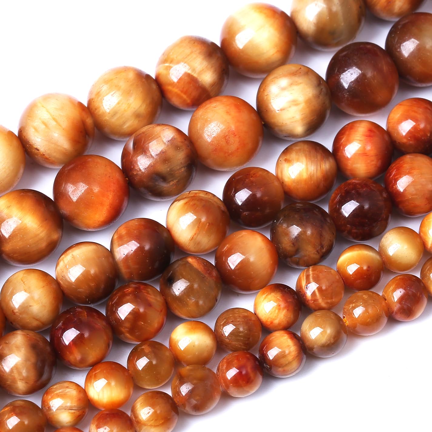 36PCS 10MM AAA Warm Sun Tiger Eye Stone Beads Natural Gemstone Bead Crystal Healing Energy Jewelry Making DIY 15 inches