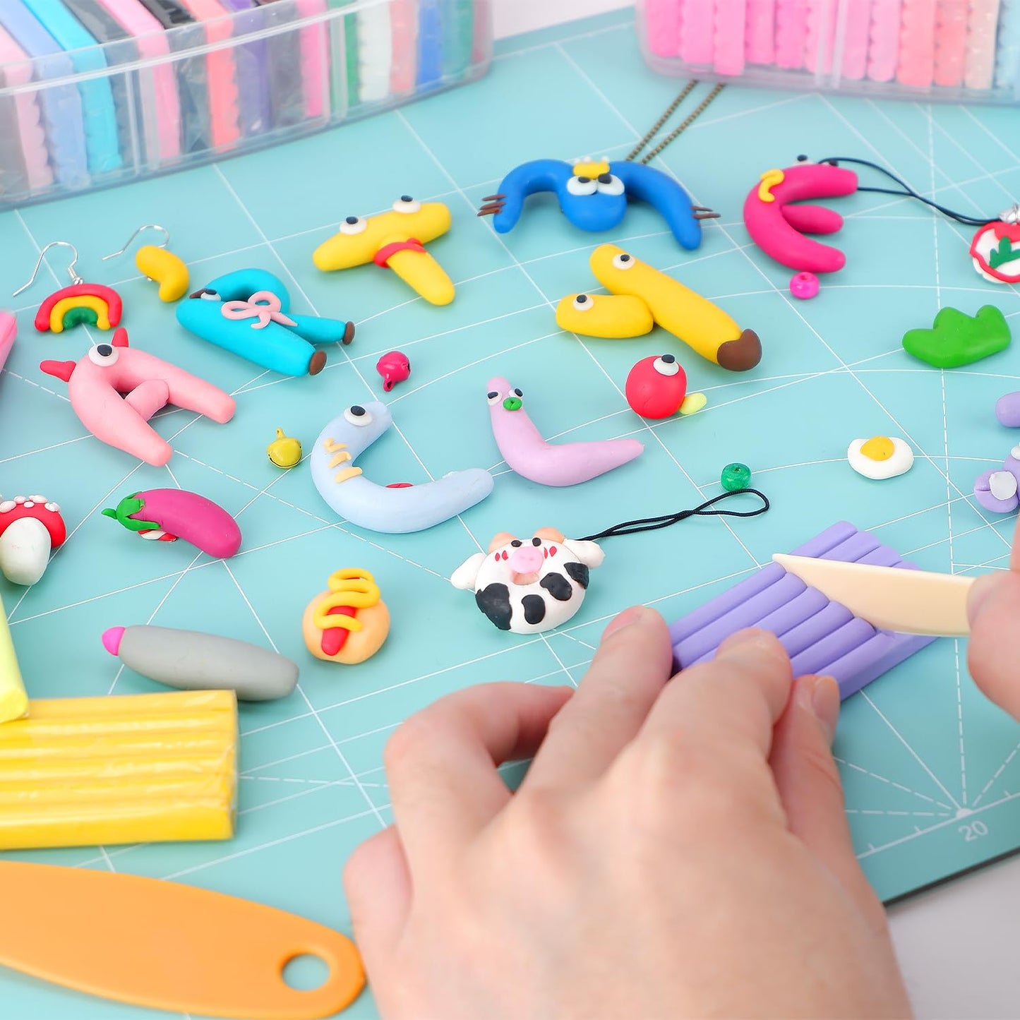 Artme Polymer Clay, 116 Colors Oven Bake Modeling Clay Starter Kits for Kids, Creative Polymer Clay Kit with Sculpting Tools and Jewelry Accessories, Non-Toxic, Ideal DIY Gifts for Adults and Teens