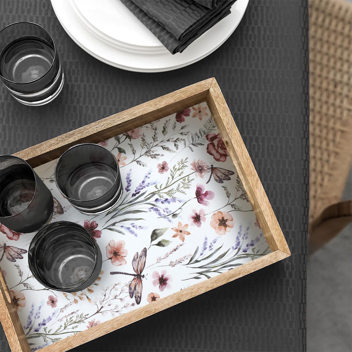 Floral Shelf and Drawer Liner for Kitchen Cabinets (1865.78 sq in)