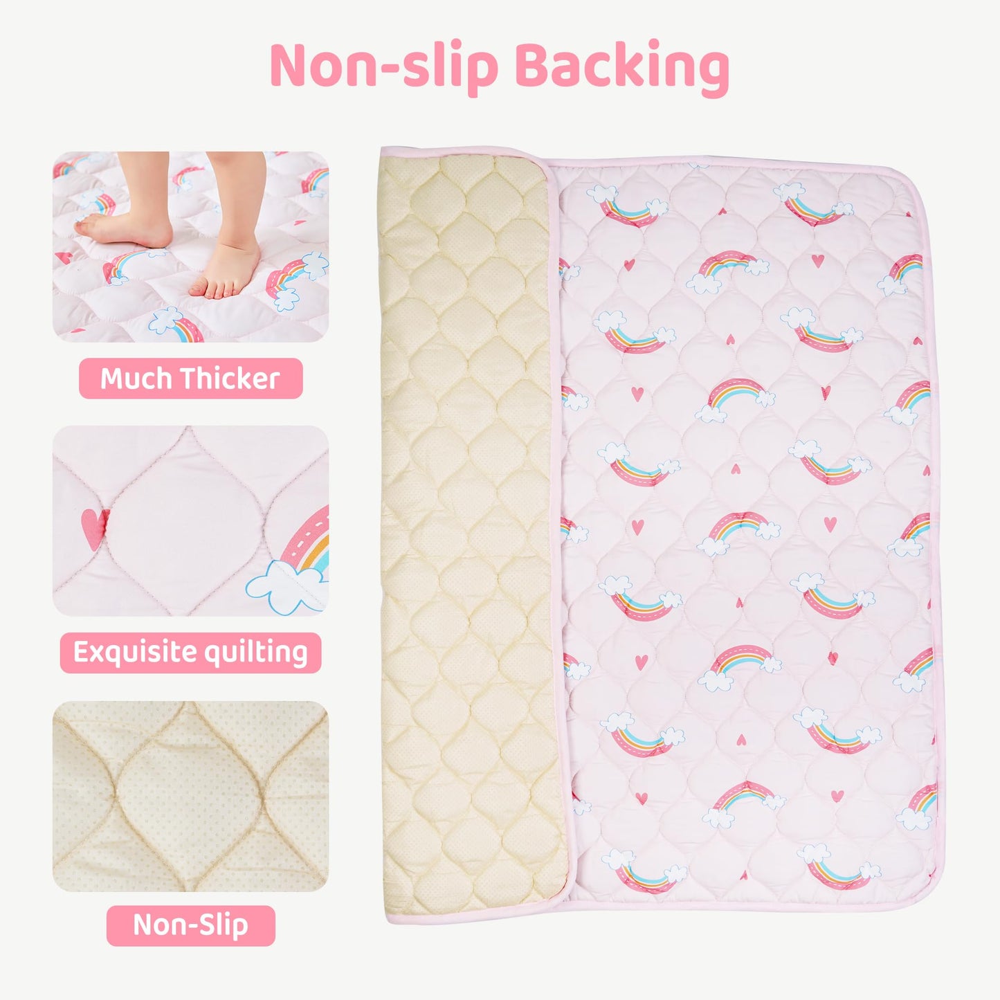 Baby Play Mat, Extra Large&Thick Baby Mat for Floor, 50 x 50 Play Mat for Baby， Foldable Padded Baby Floor Mat