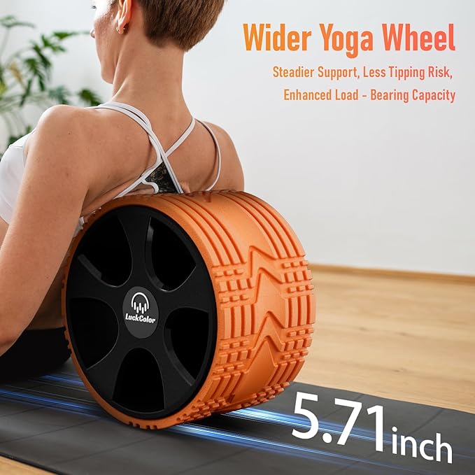 Back Roller, Back Wheel for Deep Tissue Massage,Yoga Wheel for Back Pain & Stretching, Comfy Deep Tissue Massage Roller for Back,Spine Alignment & Tension Relief
