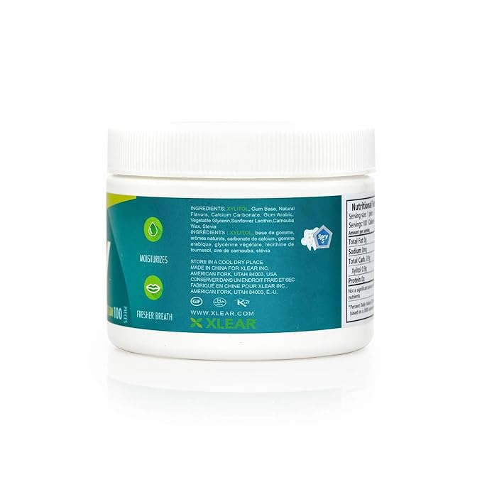 Spry Fresh Natural Xylitol Chewing Gum Dental Defense System - Aspartame-Free, Sugar-Free, Non-GMO, Gluten-Free (Wintergreen, 100-Count, Pack of 2)