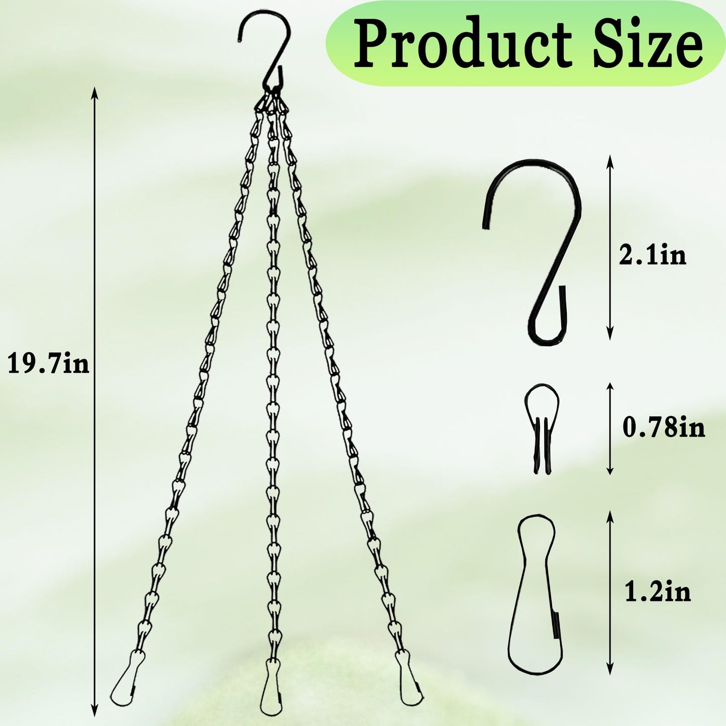 SMYAXUNW 6pcs19.7inch Hanging Basket Planter Hanging Chain，Replacement Plant Hangers for Bird Feeders,Planters Wind Chimes and Decorative
