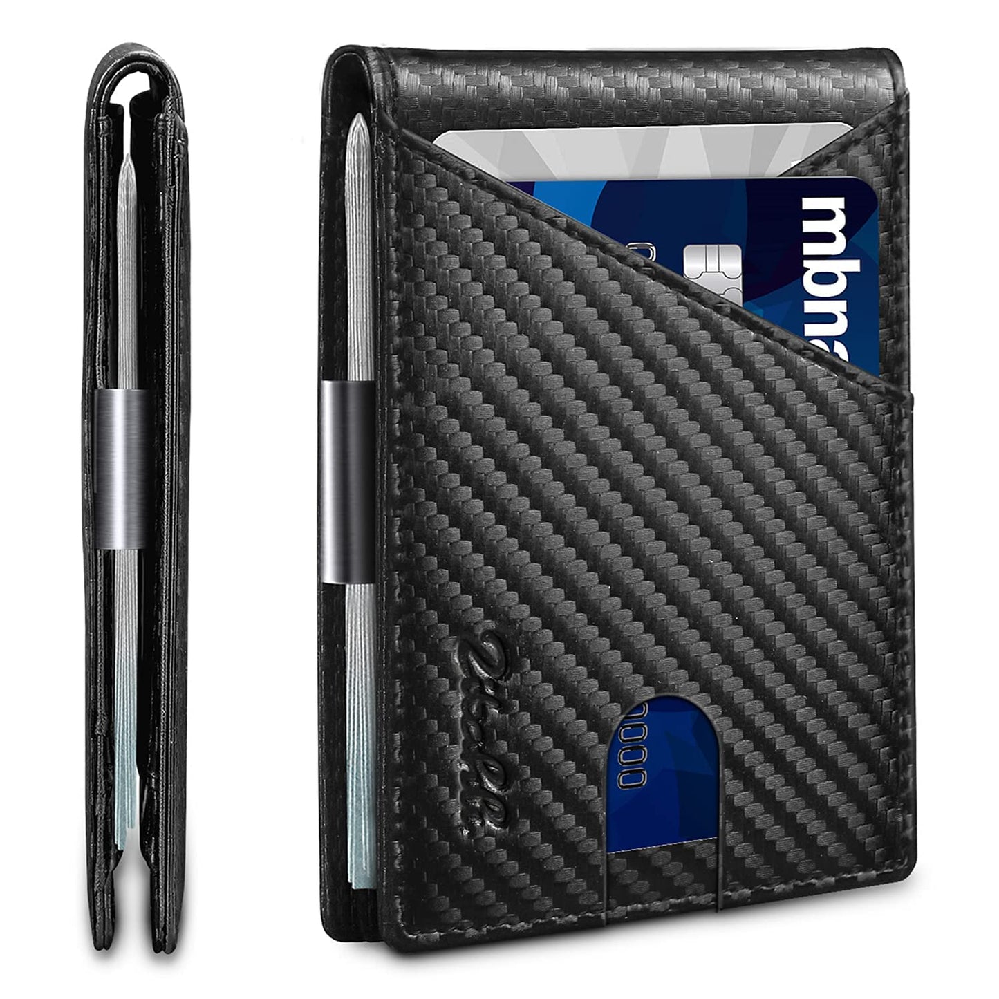 Zitahli Wallet for Men - with Money Clip Slim Leather Slots Credit Card Holder RFID Blocking Bifold Minimalist Wallets with Gift Box