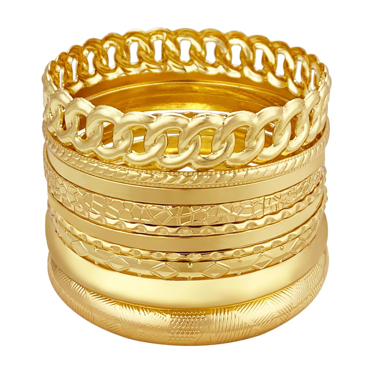 FUNOJOY Bangle Bracelets for Women,14K Gold Plated Boho Indian Multi Stackable Bangles For Women Jewelry Gifts