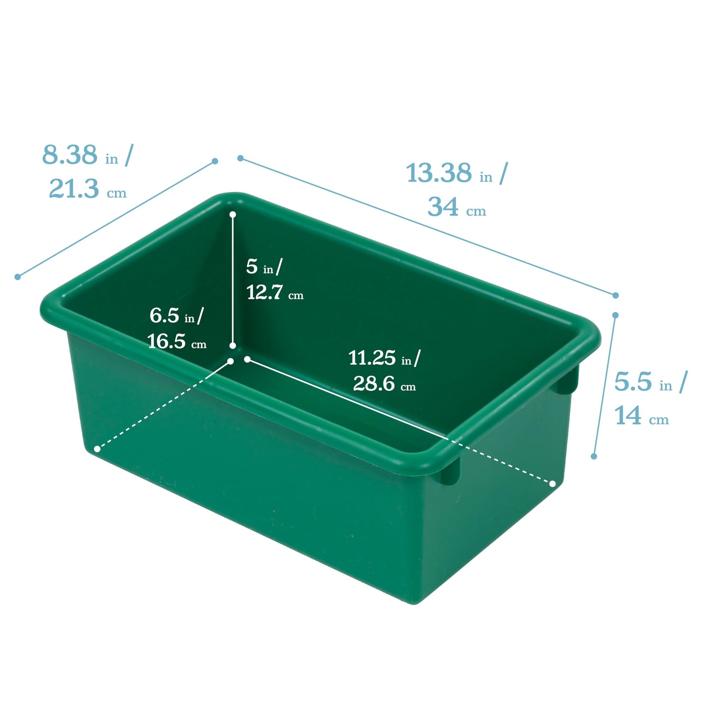 ECR4Kids Cubby Storage Bin with Lid, Multipurpose Organization, Assorted, 10-Piece