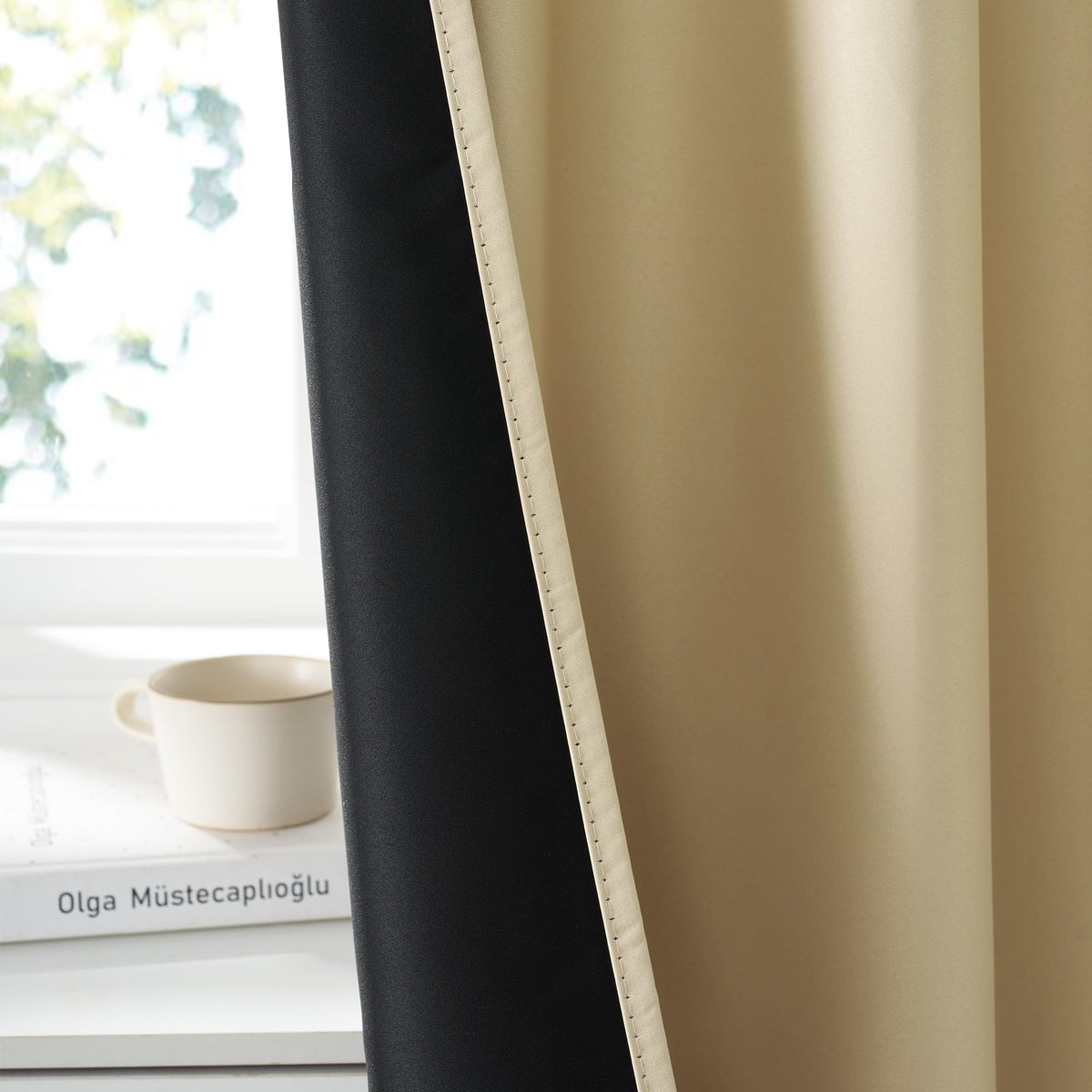 100% Blackout Bathroom Curtains Over Sink 24 inches Long (2 Count)