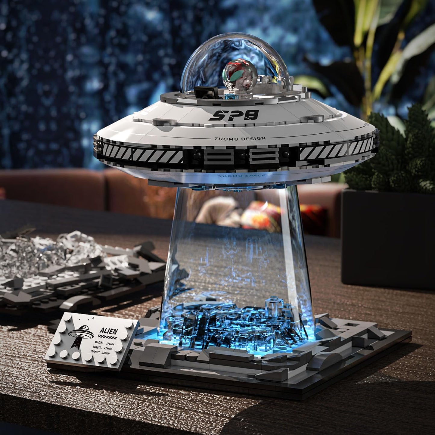 UNCLE BRICK Space UFO Spaceship Building Sets, Galaxy Interstellar Spaceship Sets,Collection Creative Star Spaceship Building Kit for Animation Fans,for Boys and Gril Age 8-12