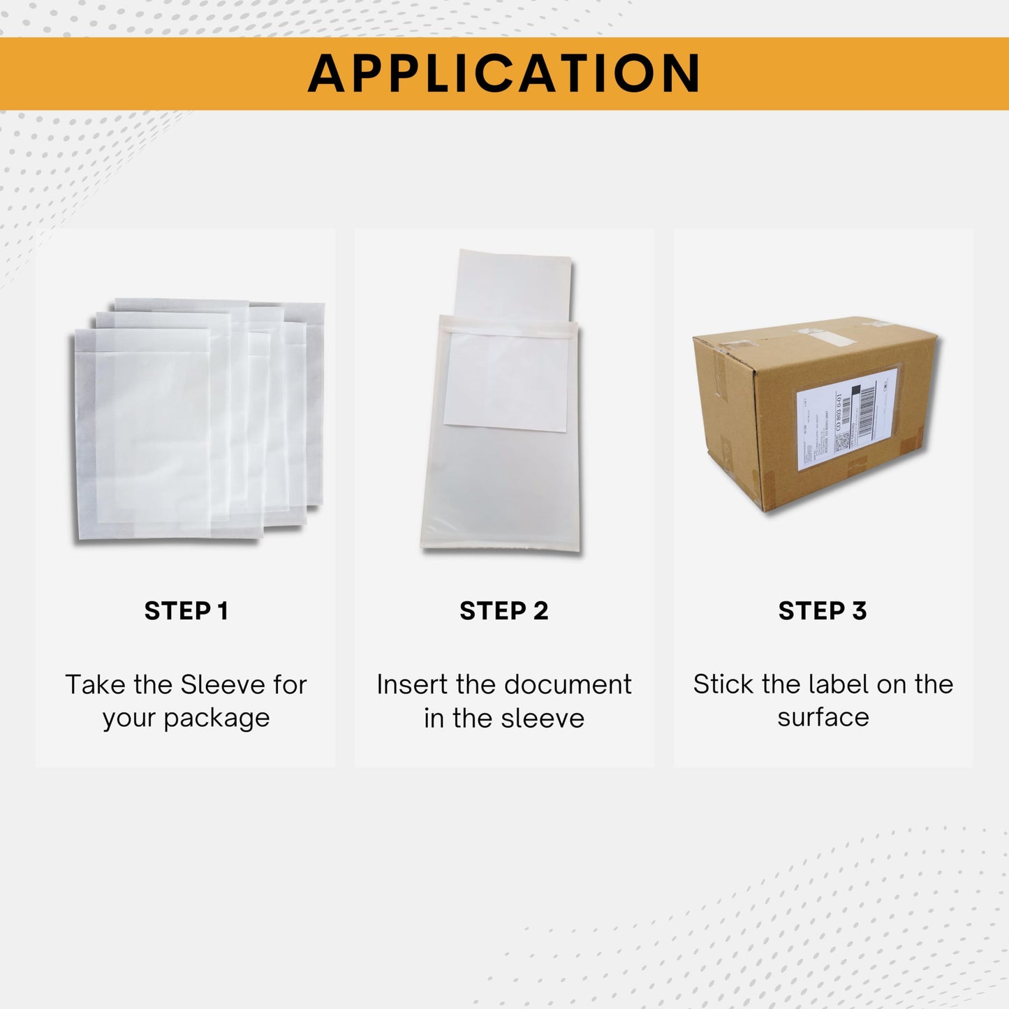 250 Pack 6.5"x10" UPS Shipping Label Sleeves – Clear Self-Adhesive Packing Slip Pouches, Waterproof Packing List Envelopes – Ideal for Shipping Documents, Mailing Labels, Invoices & Packing Slips