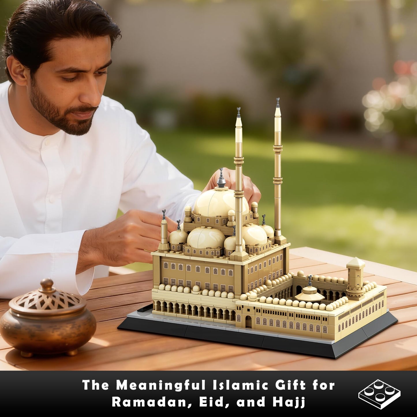BeepZipp Mosque of Mohammed Ali Cairo Building Set – 620Pcs Architecture Model Kit, Egypt Landmark for Adults, Home Office Decor, Collectible Travel Souvenir for History & Architecture Enthusiasts