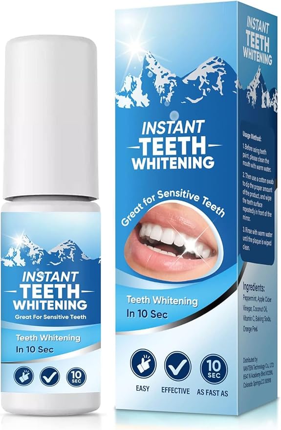 Tooth Paint, Teeth Whitening Paint, Instant White Tooth Paint, Tooth Polish Uptight White, Portable and Simple